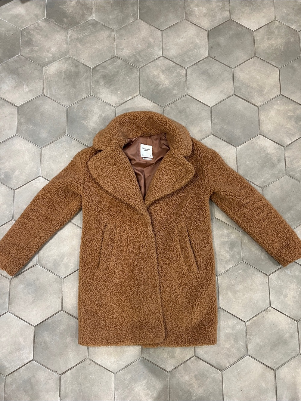 Abercrombie and Fitch Brown Teddy Coat - Women Jackets & Coats
